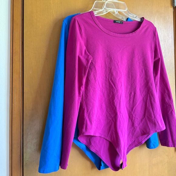 Two Bodysuits, stretch cotton, Velcro tabs - Picture 1 of 8